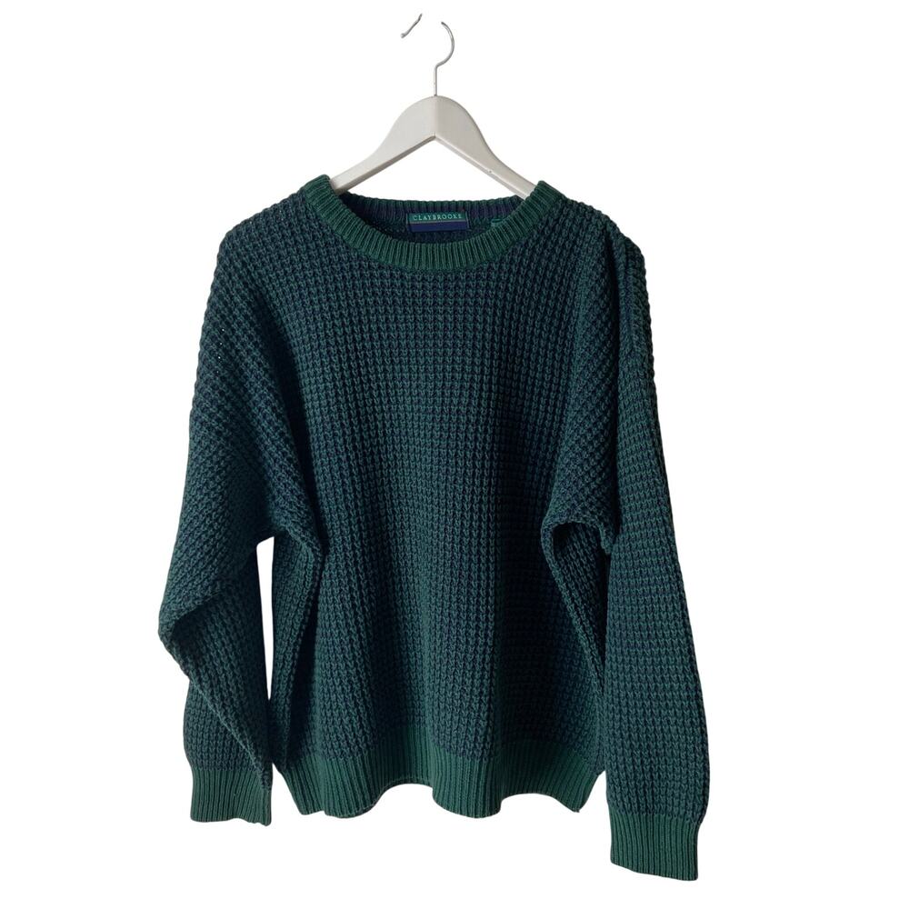 Claybrooke Vintage Blue And Green Sweater Size Large